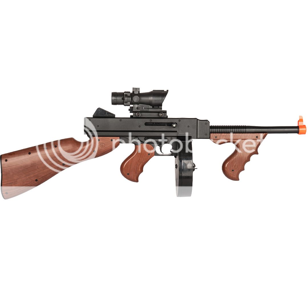 350 FPS THOMPSON M1921 SPRING AIRSOFT RIFLE TOMMY MACHINE GUN 6mm BB